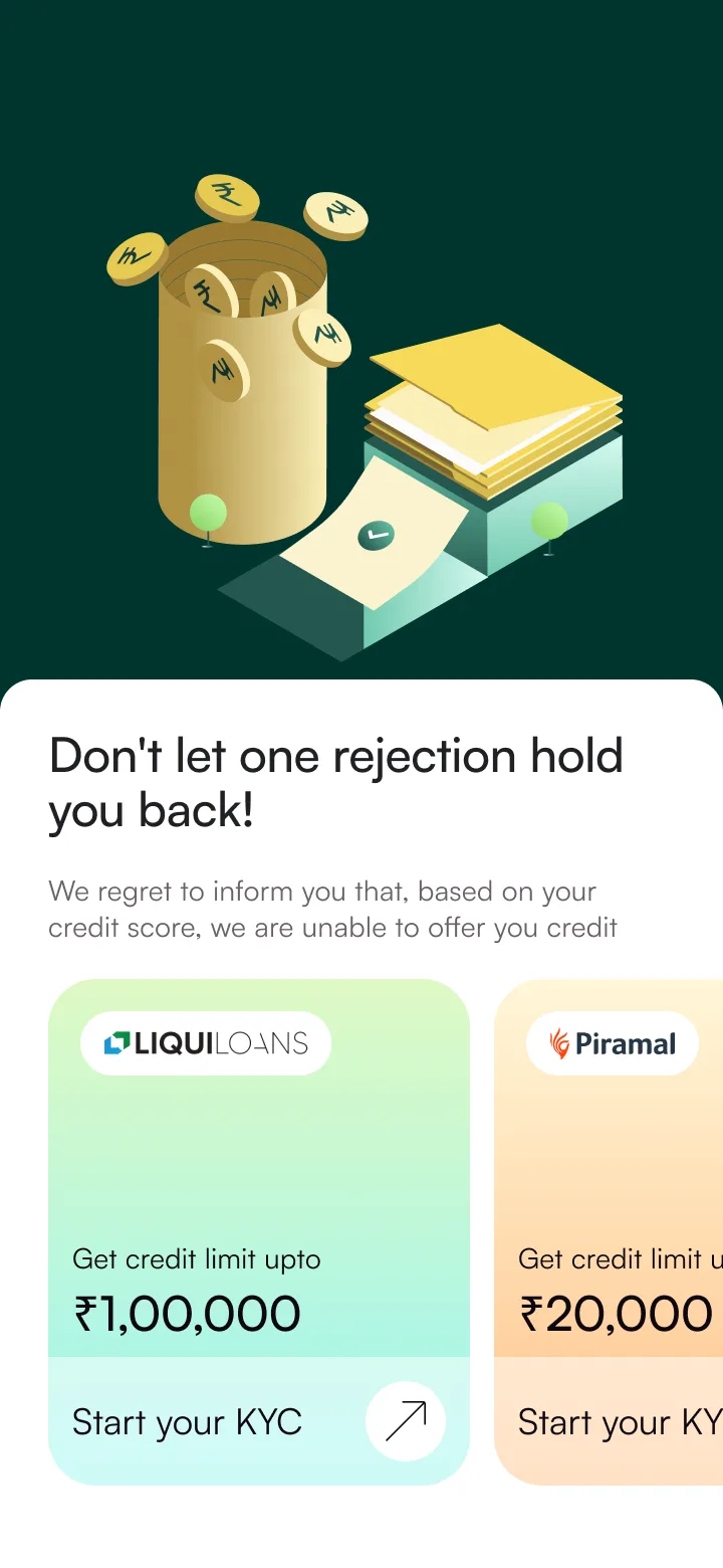 Rejection with alternative lender options